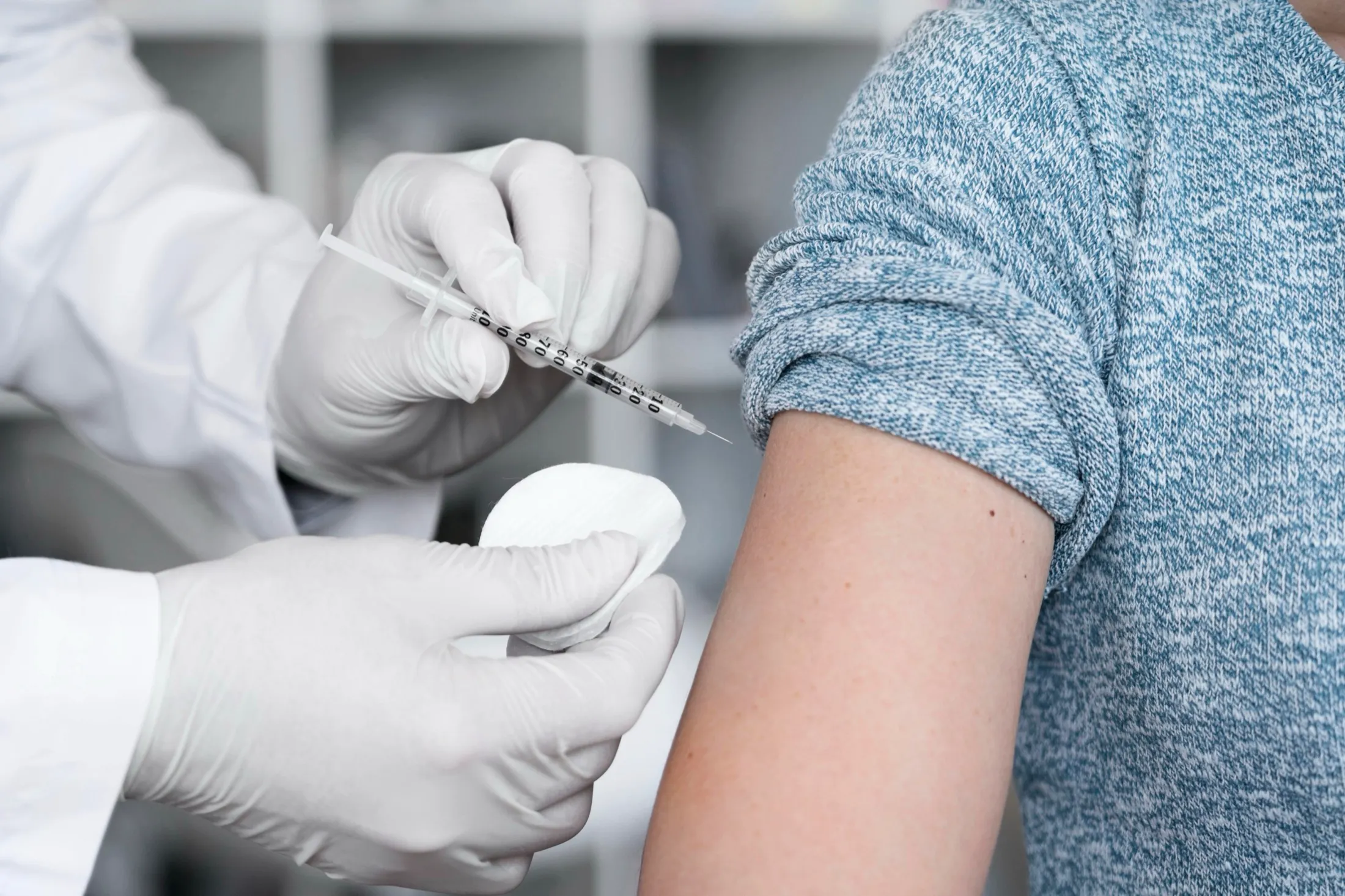 A patient receiving allergy treatment at Cure Allergy Clinic